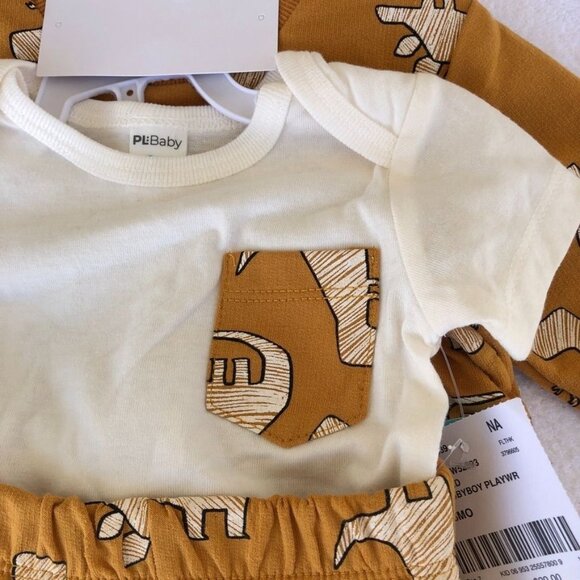 PL:Baby 3 Piece Matching Set Sweatpants Sweatshirt Bodysuit 6M - Picture 3 of 12